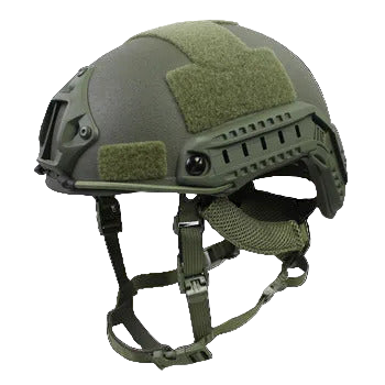 "קסדה טקטית ירוקה בצורת "ר